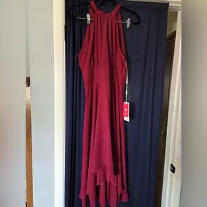 Red midi dress size L